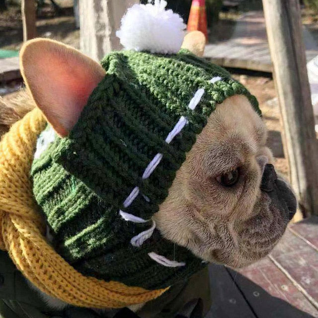 Gorro de invierno para mascotas, gorro navideño para perros